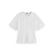 Снимка на SCOTCH&SODA WOMEN'S WAISTED T-SHIRT IN WHITE