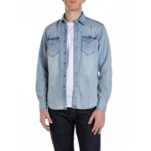 Снимка на REPLAY MEN'S REGULAR-FIT WESTERN DENIM SHIRT