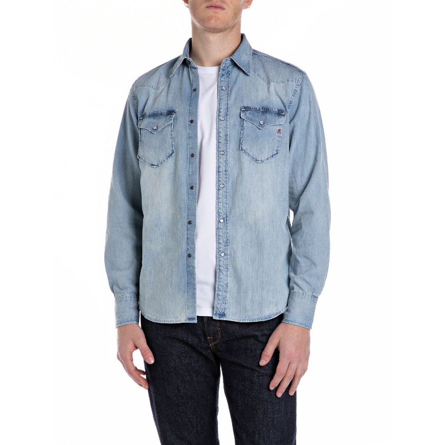 Снимка на REPLAY MEN'S REGULAR-FIT WESTERN DENIM SHIRT