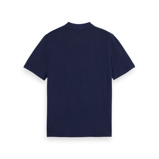 Снимка на SCOTCH&SODA MEN'S GARMENT DYE PIQUE CHEST POCKET POLO IN NAVY