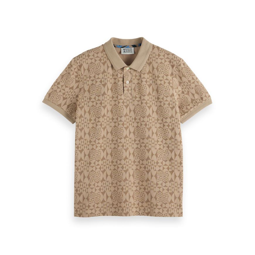 Снимка на SCOTCH&SODA MEN'S MICRO AOP POLO IN LIGHT BEIGE