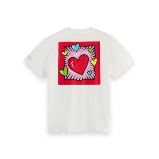 Снимка на SCOTCH&SODA MEN'S BURTON MORRIS ARTWORK T-SHIRT IN WHITE/PASTEL