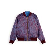 Снимка на SCOTCH&SODA WOMEN'S REVERSIBLE PRINTED BOMBER IN BLUE MOUNTAIN PAISLEY LAKE BLUE