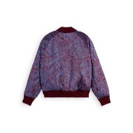 Снимка на SCOTCH&SODA WOMEN'S REVERSIBLE PRINTED BOMBER IN BLUE MOUNTAIN PAISLEY LAKE BLUE