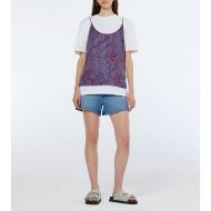 Снимка на SCOTCH&SODA WOMEN'S JERSEY WOVEN TANK IN BLUE MOUNTAIN PAISLEY LAKE BLUE