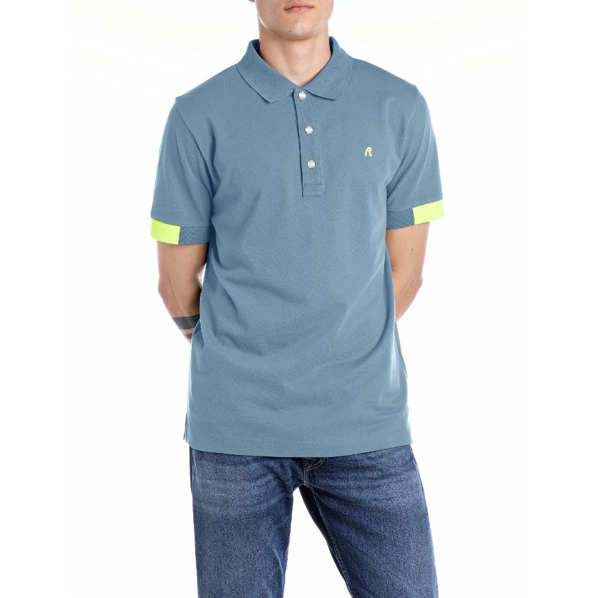 Снимка на REPLAY MEN'S COTTON PIQUÉ POLO-SHIRT WITH CONTRASTING DETAILS