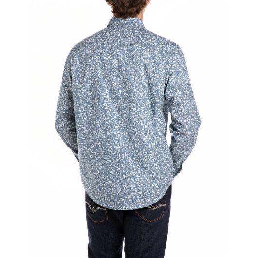 Снимка на REPLAY MEN'S POPLIN SHIRT WITH ALL-OVER PRINT