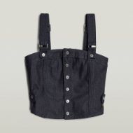 Снимка на G-STAR ДАМСКА DENIM BUSTIER TOP РИЗА С ПОДВИЖНИ КОЛАНИ В ТЪМНОСИНЬО