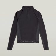 Снимка на G-STAR ДАМСКИ SEAMLESS ZIP ТОП В ЧЕРНО