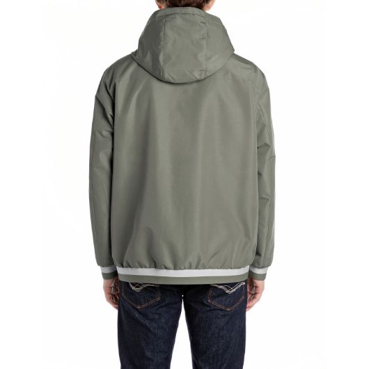 Снимка на REPLAY MEN'S HOODED JACKET IN RECYCLED PLAIN POLY