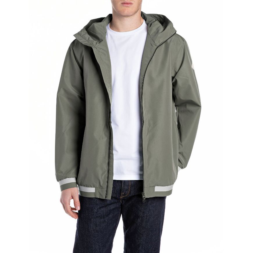 Снимка на REPLAY MEN'S HOODED JACKET IN RECYCLED PLAIN POLY