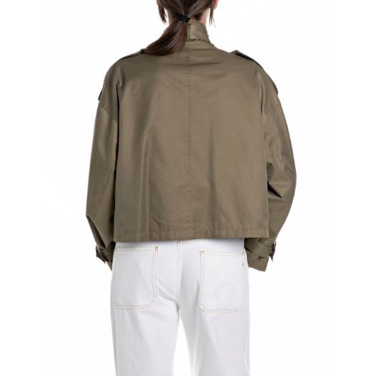 Снимка на REPLAY WOMEN'S SHORT COTTON/POLY TWILL JACKET