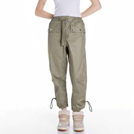 Снимка на REPLAY WOMEN'S LIGHT COATED COTTON TWILL TROUSERS