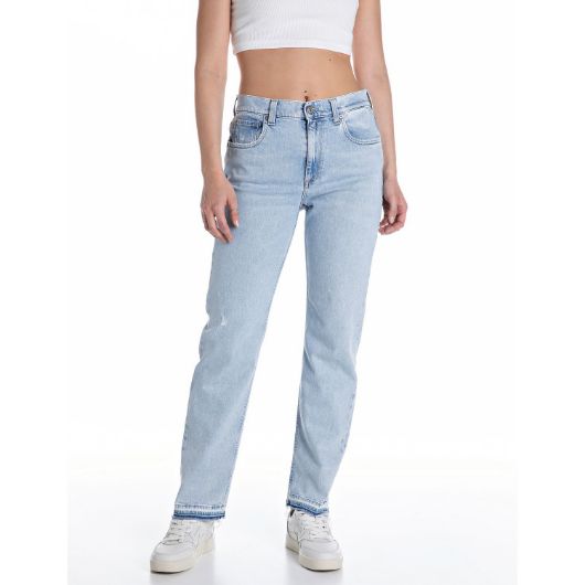 Снимка на REPLAY WOMEN'S MAIJKE STRAIGHT-FIT JEANS IN 12 OZ COTTON/LYOCELL STRETCH DENIM