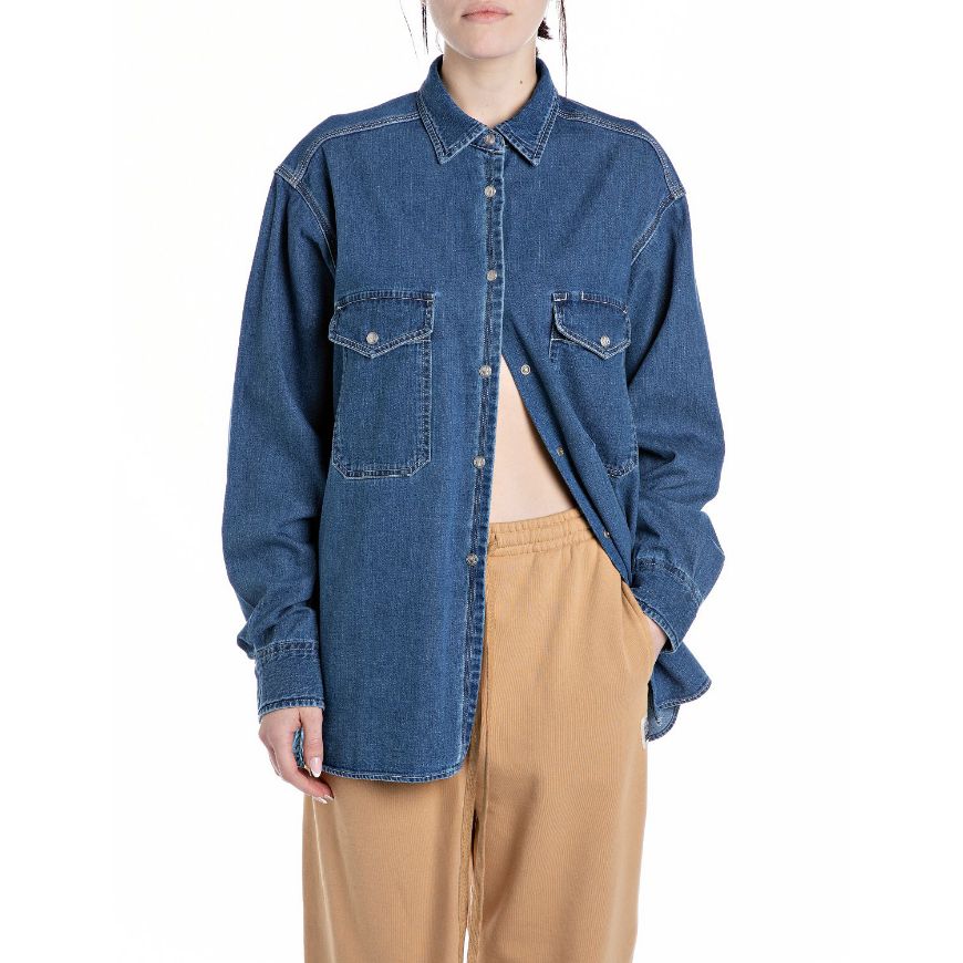 Снимка на REPLAY WOMEN'S DENIM OVERSIZED-FIT SHIRT