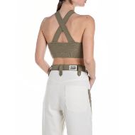 Снимка на REPLAY WOMEN'S CROP TOP IN FRESH COTTON BLEND