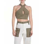 Снимка на REPLAY WOMEN'S CROP TOP IN FRESH COTTON BLEND