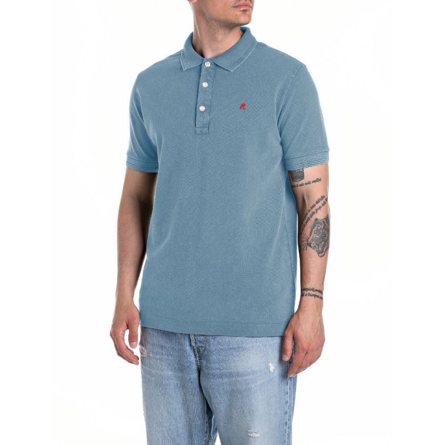 Снимка на REPLAY MEN'S REGULAR-FIT COTTON PIQUÉ POLO-SHIRT