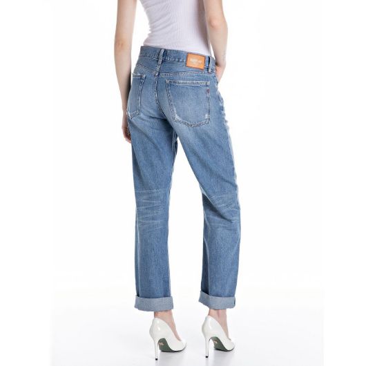 Снимка на REPLAY WOMEN'S AUBRY BOY-FIT JEANS IN 11 OZ COTTON/LYOCEL DENIM