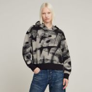 Снимка на G-STAR ДАМСКИ СУИТШЪРТ SPRAYED LETTERS LOOSE HOODED SWEATER В КОМБИНАЦИЯ