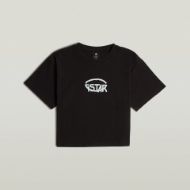 Снимка на G-STAR ДАМСКИ ТОП CROPPED LOGO RELAXED В ЧЕРНО