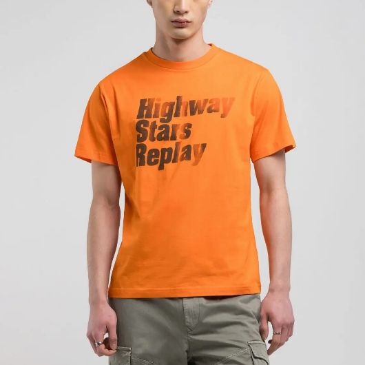 Снимка на REPLAY MEN'S JERSEY CREW-NECK T-SHIRT WITH PRINTS