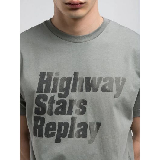 Снимка на REPLAY MEN'S JERSEY CREW-NECK T-SHIRT WITH PRINTS