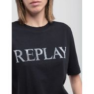 Снимка на REPLAY WOMEN'S REGULAR-FIT JERSEY T-SHIRT WITH LOGO PRINT