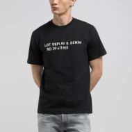 Снимка на REPLAY MEN'S JERSEY CREW-NECK T-SHIRT WITH LETTERING