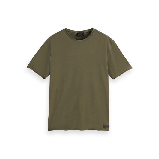 Снимка на SCOTCH&SODA MEN'S RAW EDGE RELAXED FIT T-SHIRT IN DARK BEIGE