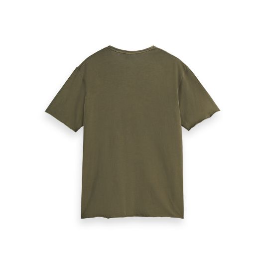 Снимка на SCOTCH&SODA MEN'S RAW EDGE RELAXED FIT T-SHIRT IN DARK BEIGE