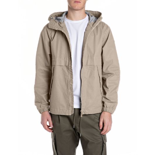 Снимка на REPLAY MEN'S HOODED JACKET IN COATED TWILL