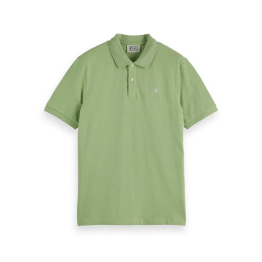 Снимка на SCOTCH&SODA MEN'S SEASONAL CORE - COTTON PIQUE REGULAR FIT POLO IN DARK GREEN