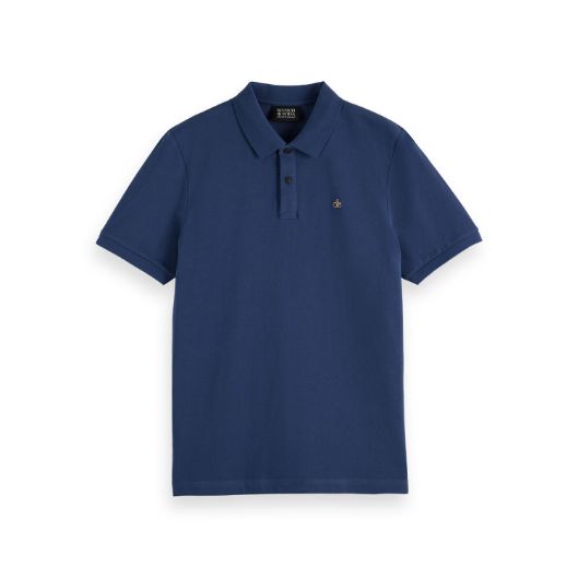 Снимка на SCOTCH&SODA MEN'S SEASONAL CORE - COTTON PIQUE REGULAR FIT POLO IN NAVY