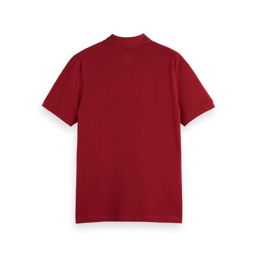 Снимка на SCOTCH&SODA MEN'S SEASONAL CORE - COTTON PIQUE REGULAR FIT POLO IN MEDIUM RED