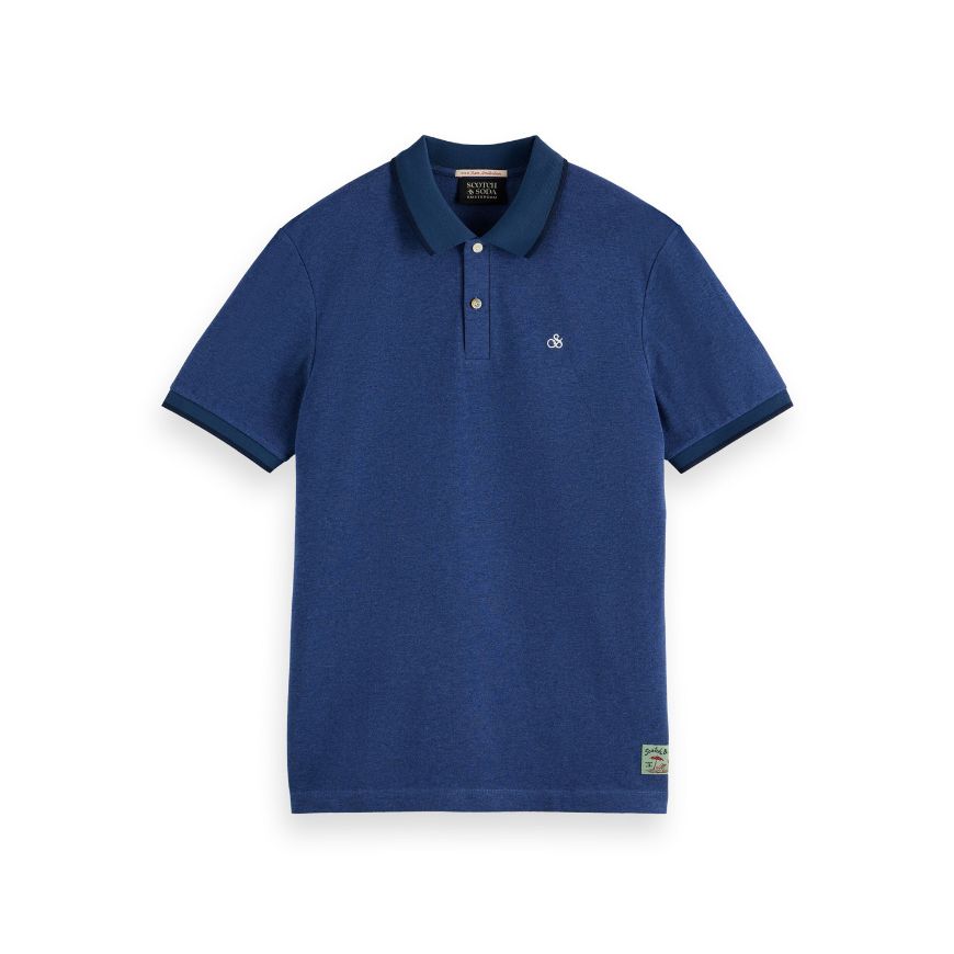 Снимка на SCOTCH&SODA MEN'S MELANGE REGULAR FIT POLO IN NAVY