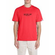 Снимка на REPLAY MEN'S JERSEY CREW-NECK T-SHIRT WITH LOGO PRINT