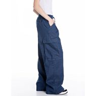 Снимка на REPLAY WOMEN'S WIDE-LEG CARGO TROUSERS IN 8 OZ SOFT STRETCH DENIM