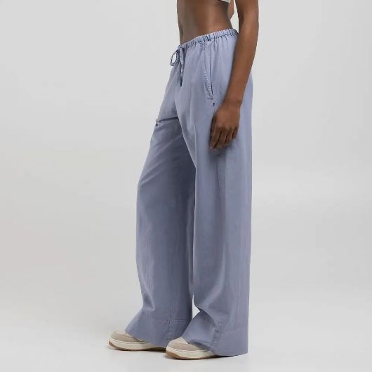 Снимка на REPLAY WOMEN'S WIDE-LEG TROUSERS IN COTTON LINEN