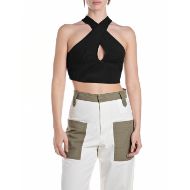 Снимка на REPLAY WOMEN'S CROP TOP IN FRESH COTTON BLEND