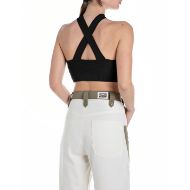 Снимка на REPLAY WOMEN'S CROP TOP IN FRESH COTTON BLEND