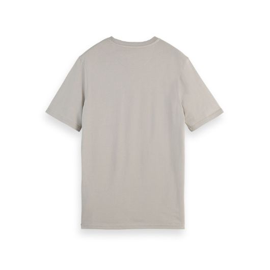 Снимка на SCOTCH&SODA MEN'S SEASONAL CORE - REGULAR FIT LOGO T-SHIRT IN LIGHT PASTEL GREY