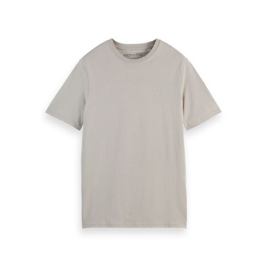 Снимка на SCOTCH&SODA MEN'S SEASONAL CORE - REGULAR FIT LOGO T-SHIRT IN LIGHT PASTEL GREY