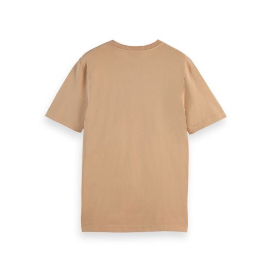 Снимка на SCOTCH&SODA MEN'S REGULAR FIT LEFT CHEST LOGO T-SHIRT IN LT PASTEL BROWN