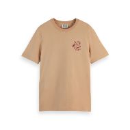 Снимка на SCOTCH&SODA MEN'S REGULAR FIT LEFT CHEST LOGO T-SHIRT IN LT PASTEL BROWN