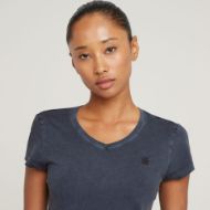 Снимка на G-STAR ДАМСКИ ТОП OVERDYED EYBEN SLIM V-NECK 2.0 В ТЪМНОСИНЬО