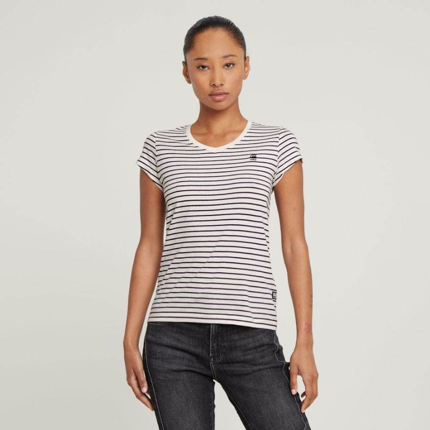 Снимка на G-STAR ДАМСКИ ТОП STRIPE EYBEN SLIM V-NECK 2.0 В КОМБИНАЦИЯ