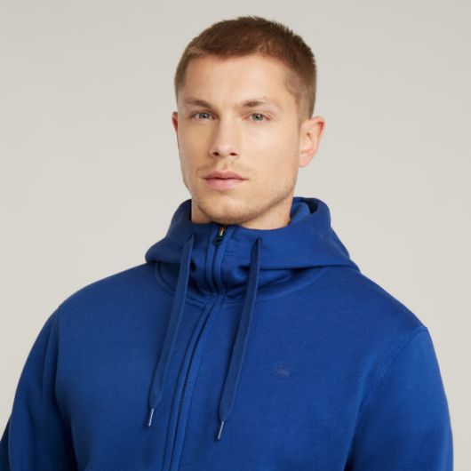 Снимка на G-STAR МЪЖКИ СУИТШЪРТ PREMIUM CORE HOODED ZIP SWEATER В СИНЬО