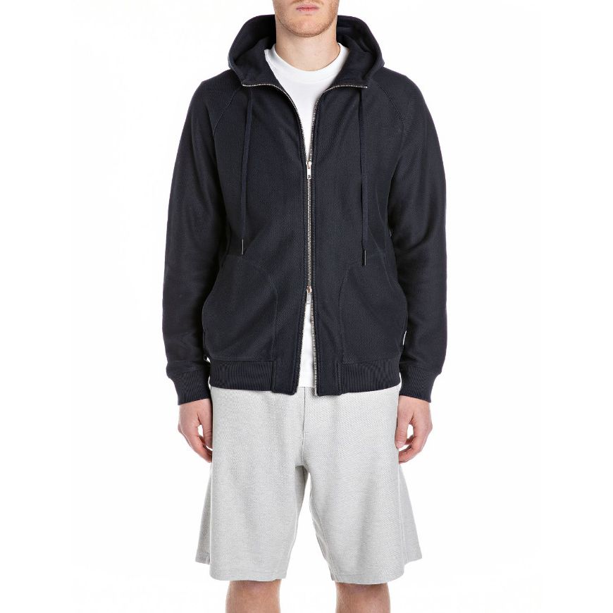 Снимка на REPLAY MEN'S SARTORIALE HOODY IN DIAGONAL INTERLOCK FLEECE