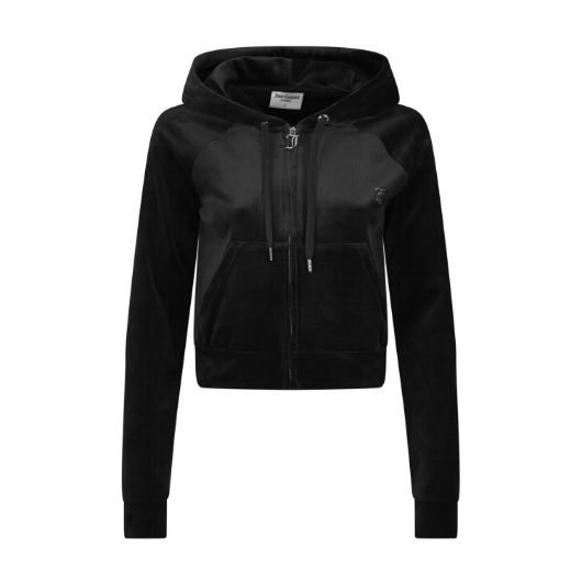 Picture of JUICY COUTURE WOMEN'S BLACK CLASSIC VELOUR MADISON HOODIE 1
